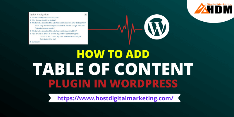 How to Add Table of Content Plugin in WordPress