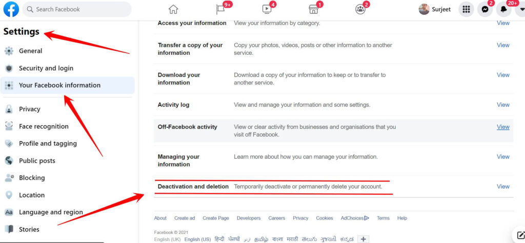 How To Deactivate Facebook Account