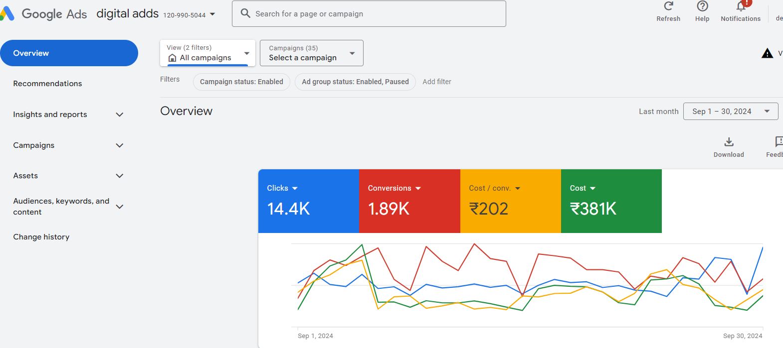 Google Ads Result Sep 2024