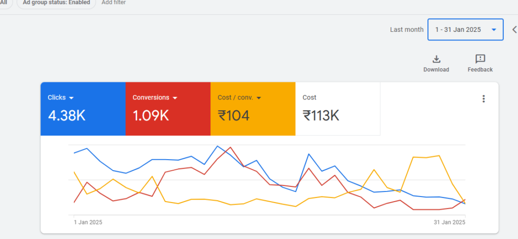 Google Ads Result Jan 2025